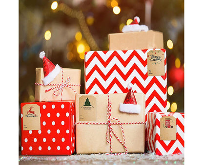 300Pcs/Roll Christmas Gift Sticker-Cowhide Color V1263-JX-544