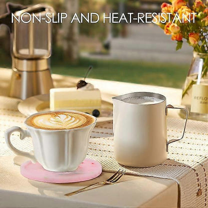 8pcs Glow in Dark Silicone Drink Coasters Non-Slip Tabletop Protection V1263-JX-5441