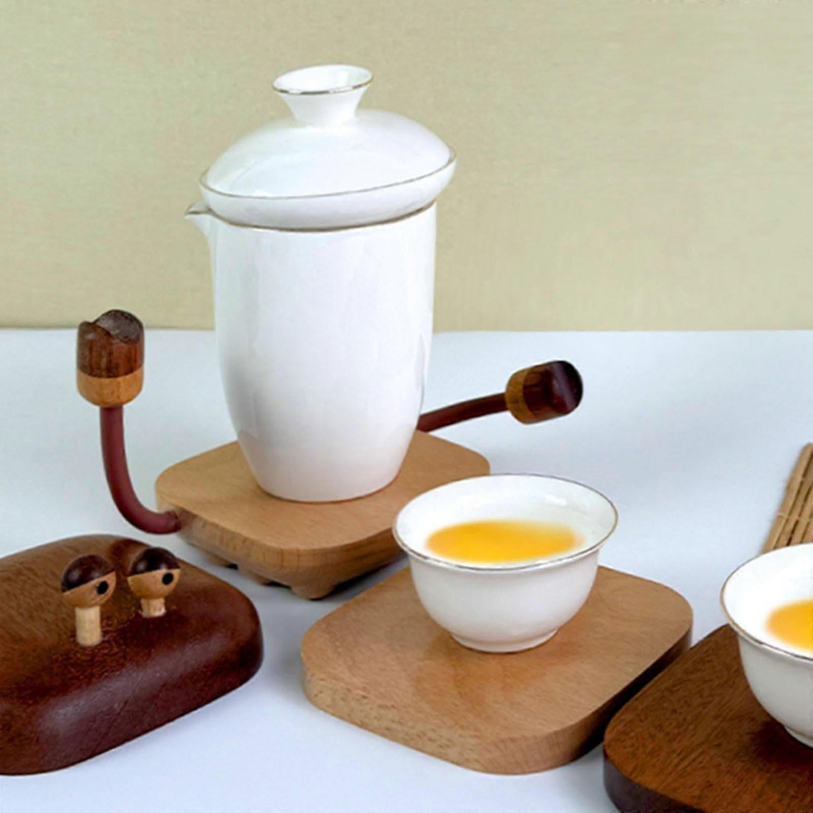 Wooden Square Drink Coasters for Kitchen Countertop Restaurant V1263-JX-5442