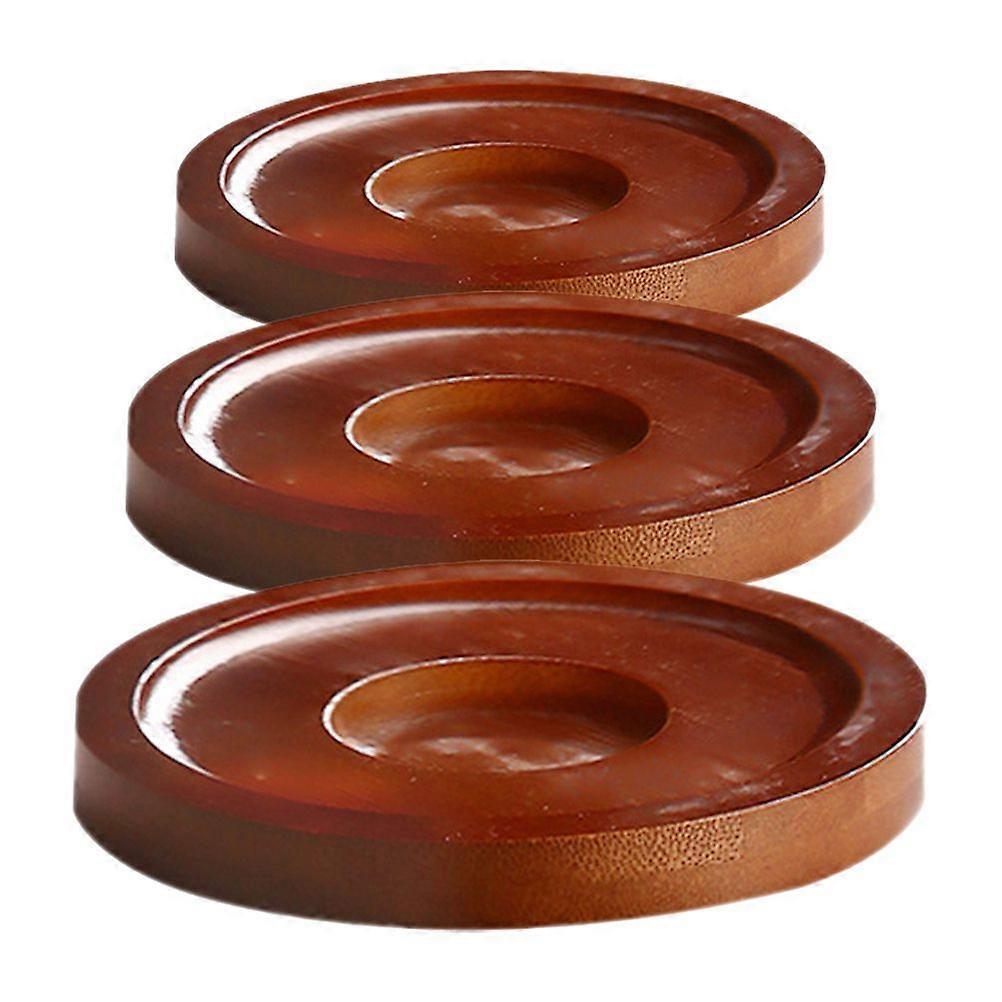 3pcs Wooden Whisky Glass Coasters Drink Cup Pads V1263-JX-5443