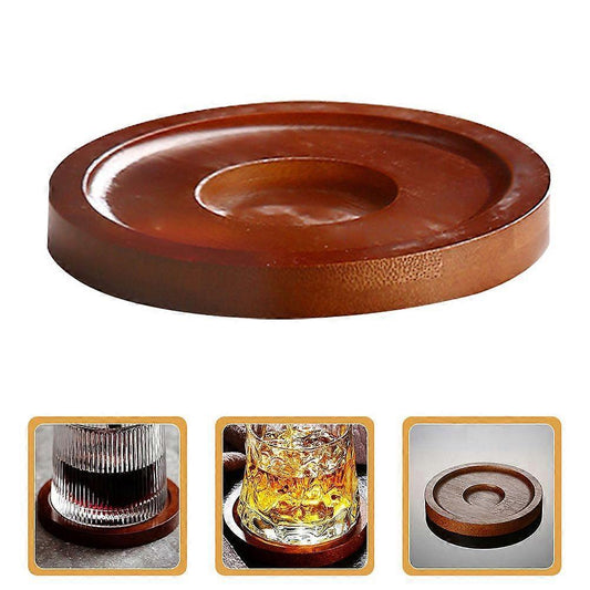 3pcs Wooden Whisky Glass Coasters Drink Cup Pads V1263-JX-5443