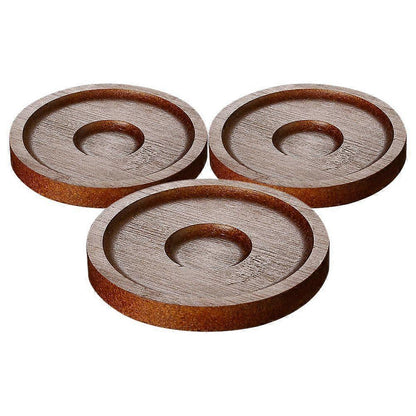 3pcs Wooden Whisky Glass Coasters Drink Cup Pads V1263-JX-5443