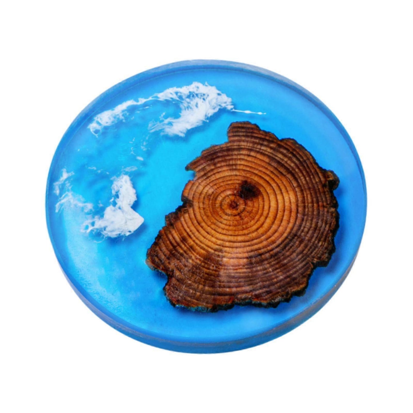 6pcs Wooden Epoxy Resin Drink Coasters Modern Style V1263-JX-5445