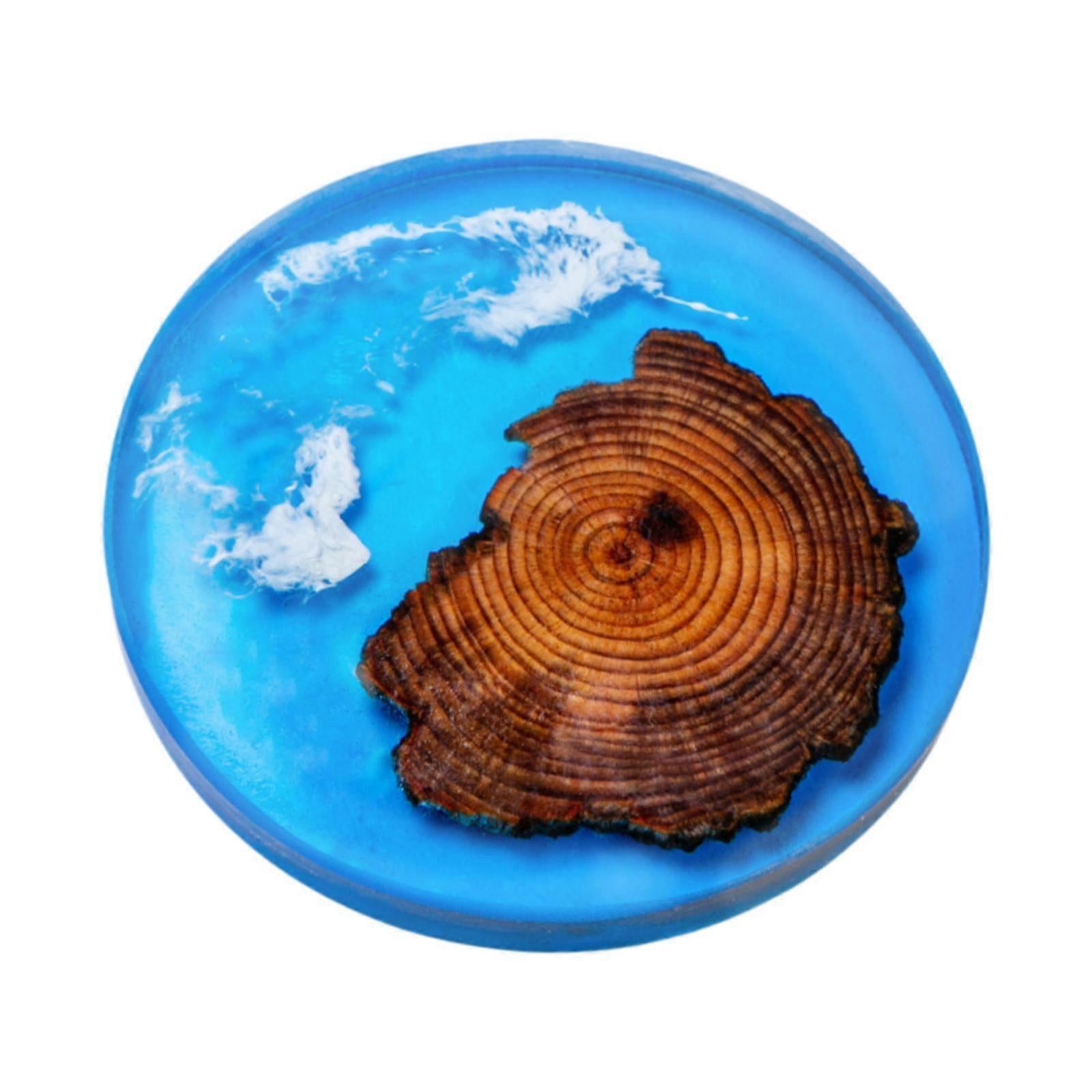 6pcs Wooden Epoxy Resin Drink Coasters Modern Style V1263-JX-5445