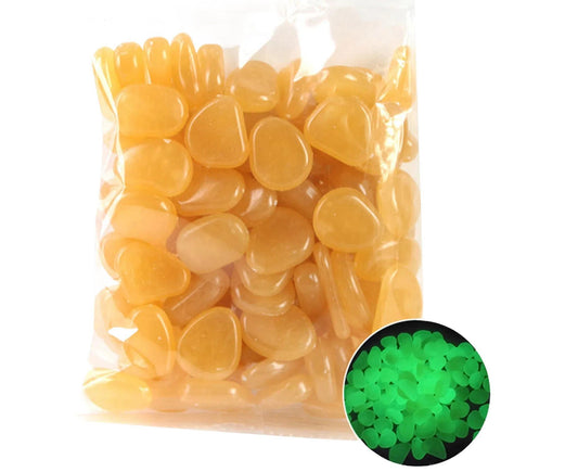 100Pcs Aquarium Stones-Orange Yellow 100pcs V1263-JX-545