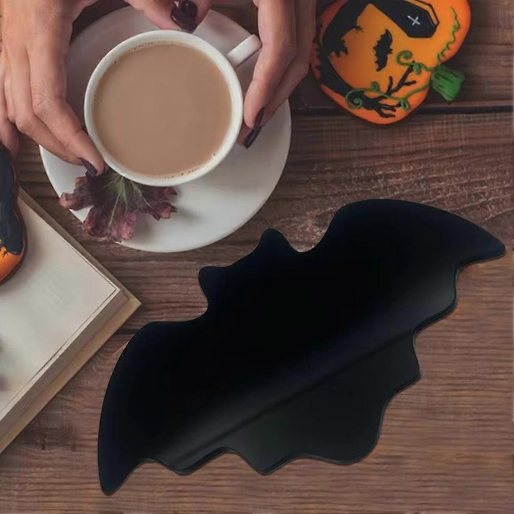 Halloween Bat Shaped Drink Coasters Non-Slip Tableware Mats V1263-JX-5453