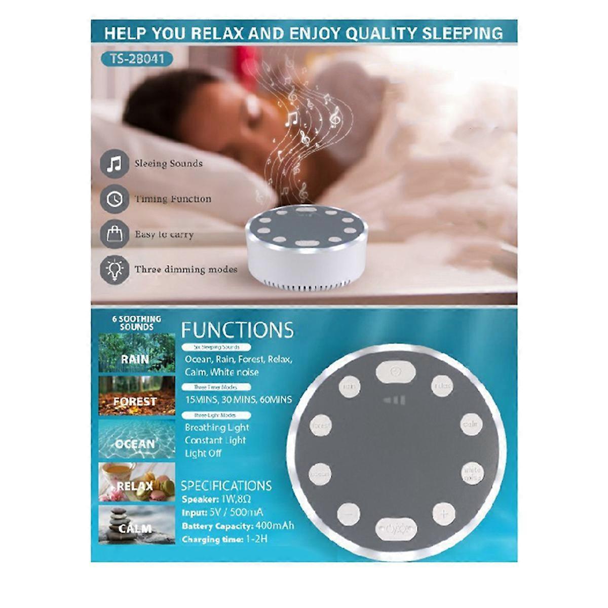 USB Rechargeable Babies White Noise Machine Sleep Sound Device V1263-JX-5457
