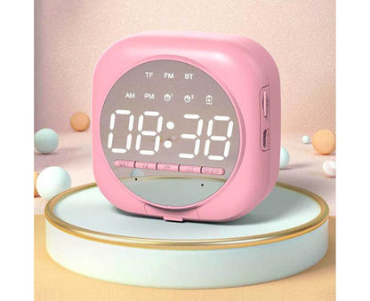 Q12 Bluetooth-compatible 5.0 Multifunctional Alarm Clock Subwoofer Speaker Support TF Card - White V1263-JX-546