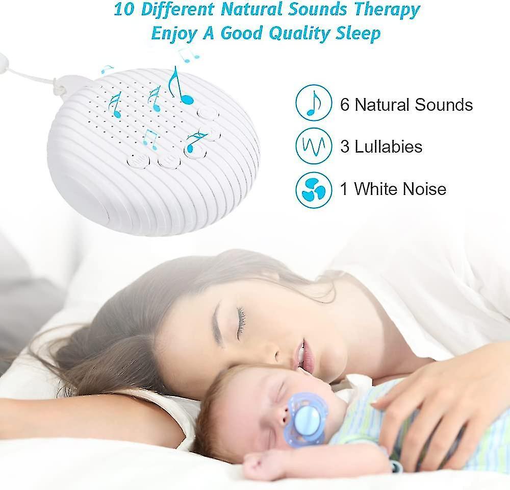 Portable White Noise Machine Babies Travel Sleep Soother with Soundtracks V1263-JX-5460