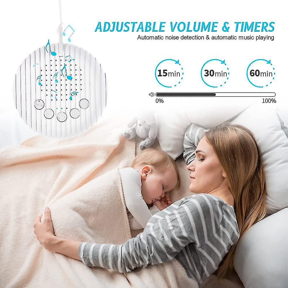 Portable White Noise Machine Babies Travel Sleep Soother with Soundtracks V1263-JX-5460