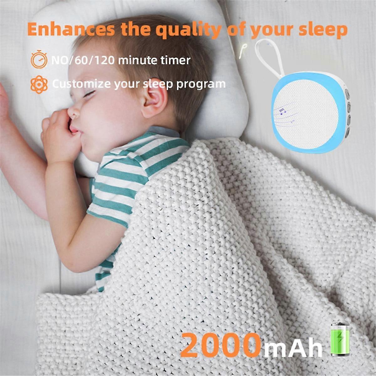 White Noise Machine with 14 Sounds and Night Light Black V1263-JX-5464