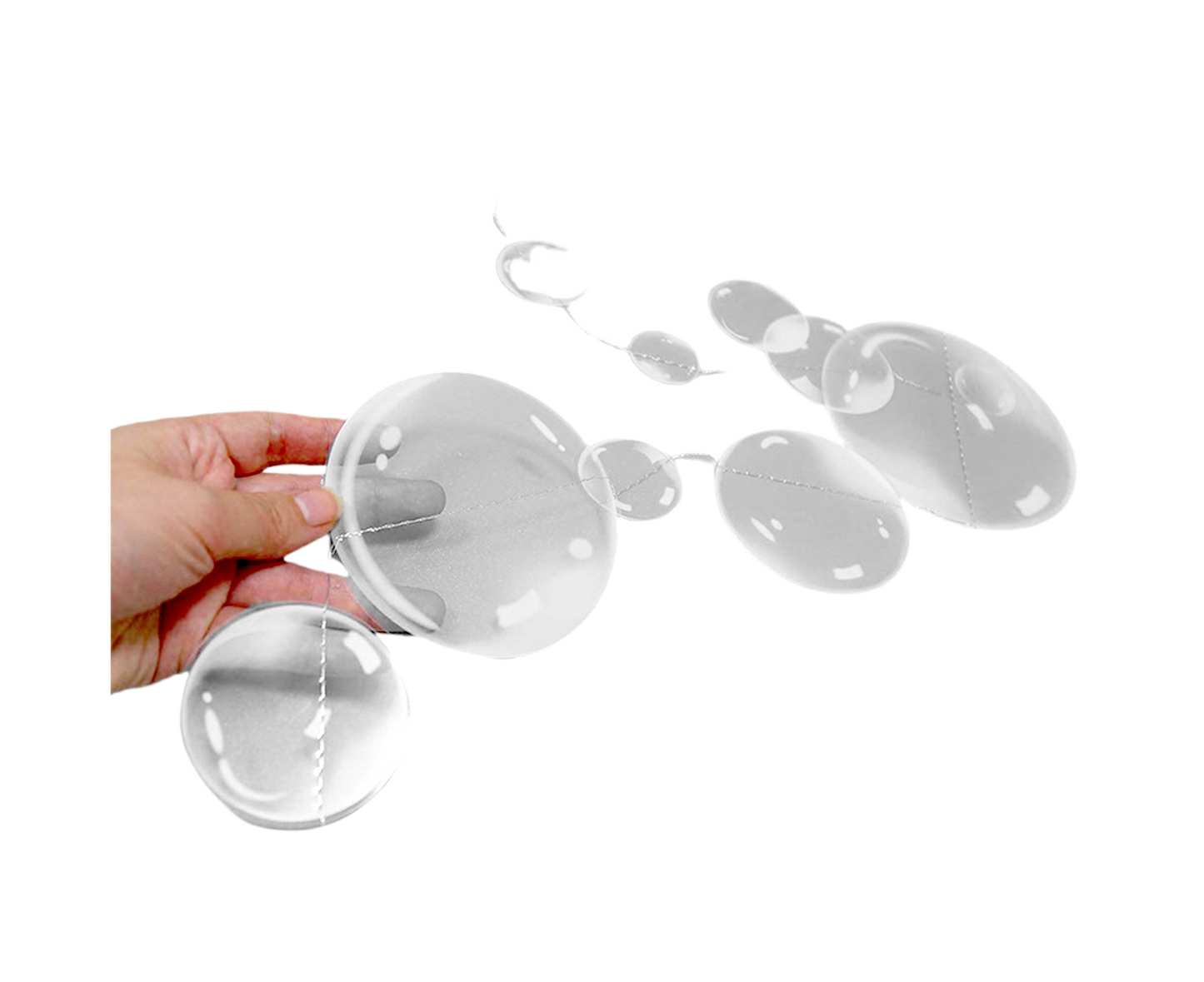 2Pcs Bubble Hanging Flags for Home-White V1263-JX-547