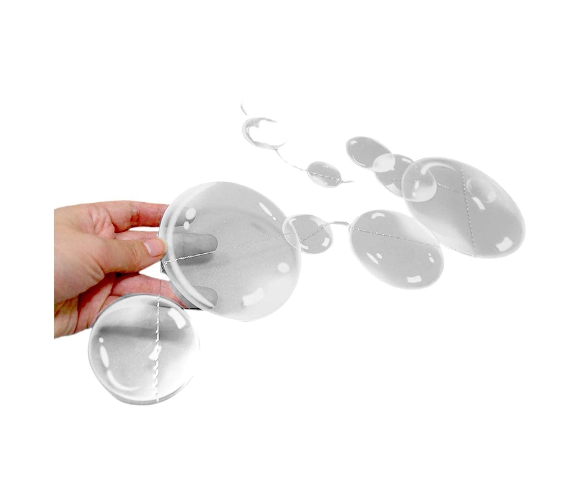 2Pcs Bubble Hanging Flags for Home-White V1263-JX-547