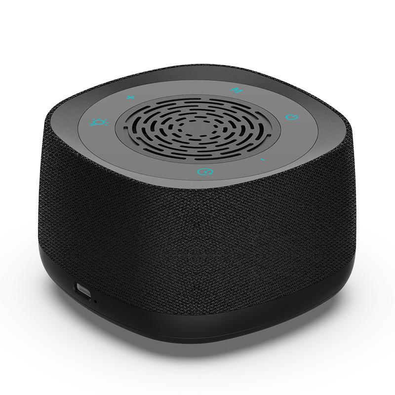 Bluetooth White Noise Machine 14 Sounds Rechargeable Breathing Light Black V1263-JX-5474