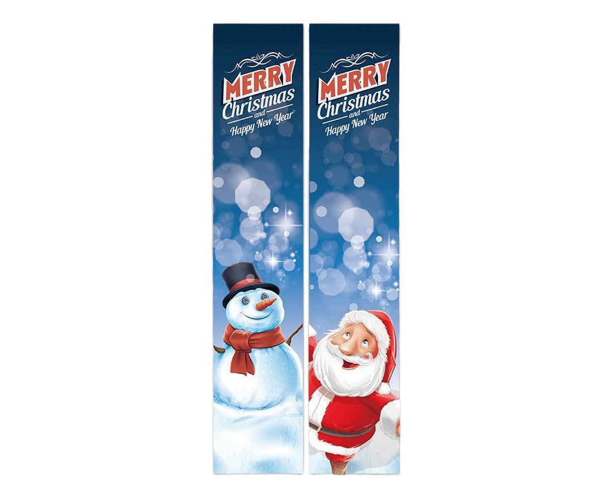 2Pcs/Set Door Hanging Banners Couplets Home Decor Ornaments for Christmas Party-1# V1263-JX-549