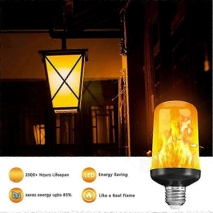 LED Flame Effect Bulb E27 Decorative Fire Flicker Black-B V1263-JX-5497