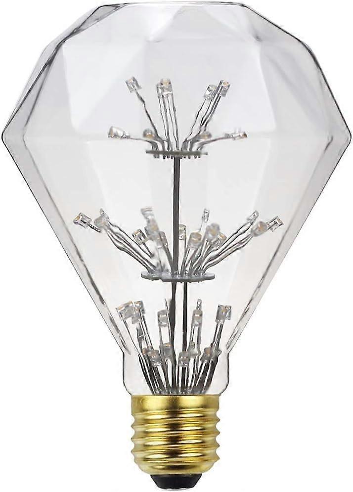 LED Vintage RGB Fireworks Light Bulb Glass E27 G95 Diamond V1263-JX-5498