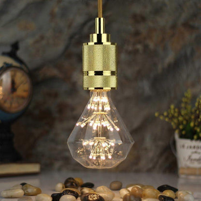 LED Vintage RGB Fireworks Light Bulb Glass E27 G95 Diamond V1263-JX-5498