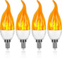 4 Pack E14 LED Flame Effect Bulbs 3 Modes Decorative Lights V1263-JX-5504
