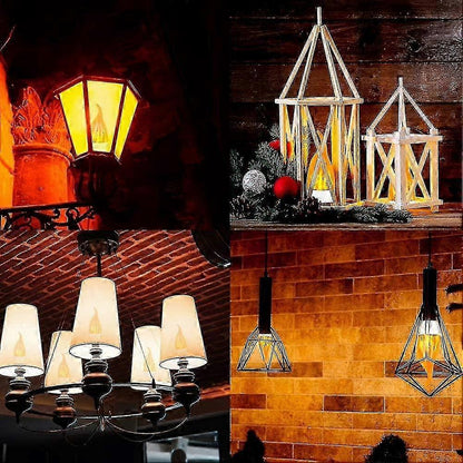 4 Pack E14 LED Flame Effect Bulbs 3 Modes Decorative Lights V1263-JX-5504