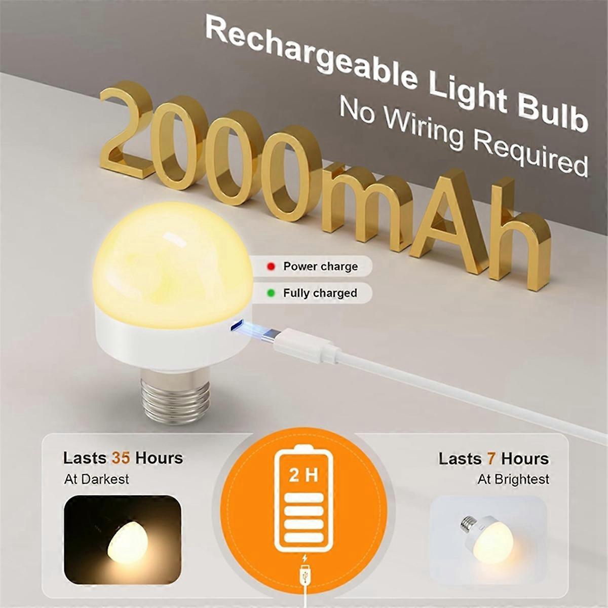 Rechargeable LED Bulbs with Remote E26 Battery Backup V1263-JX-5506