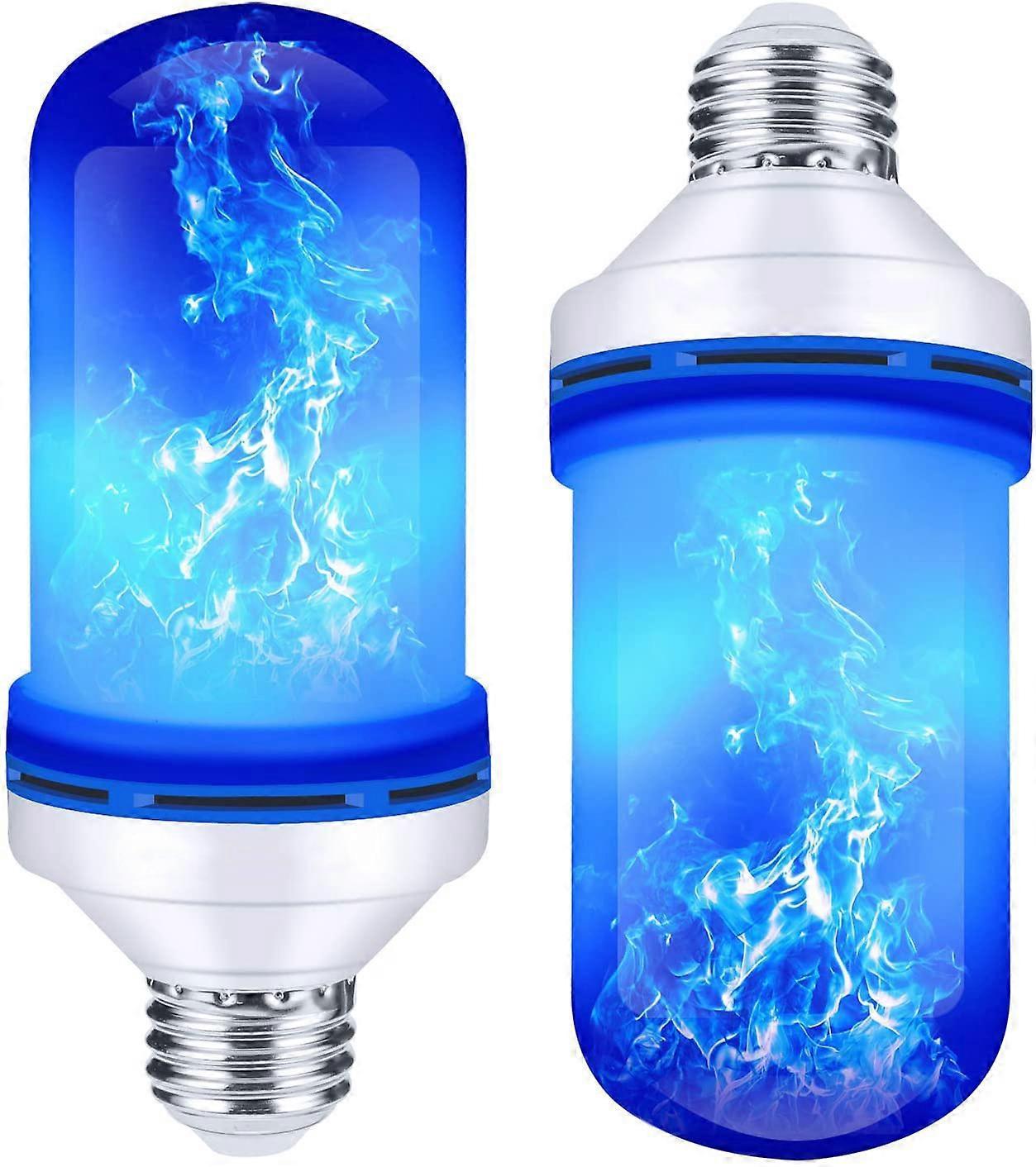 2pcs LED Flame Effect Bulbs 4 Modes E26 Gravity Sensor Flickering Lights V1263-JX-5507