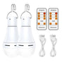 2pcs USB Rechargeable LED Bulbs Battery Backup Emergency Hanging Lights V1263-JX-5509