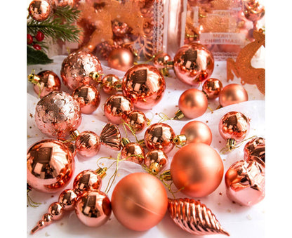 30Pcs Xmas Tree Balls Party Supplies-Rose Gold V1263-JX-551