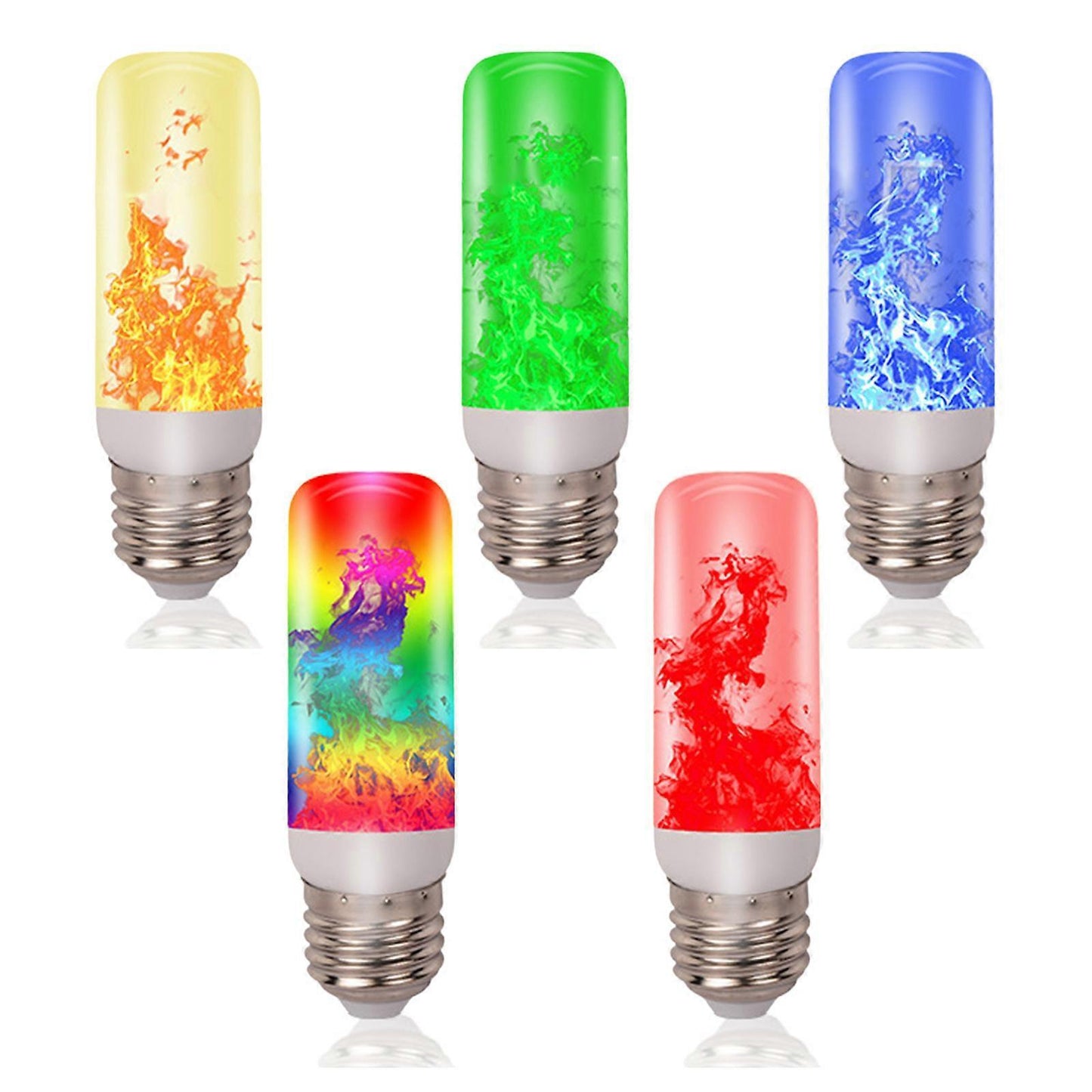 LED Flame Effect Bulb E27 4 Modes Gravity Sensor Flickering Fire Lamp V1263-JX-5511
