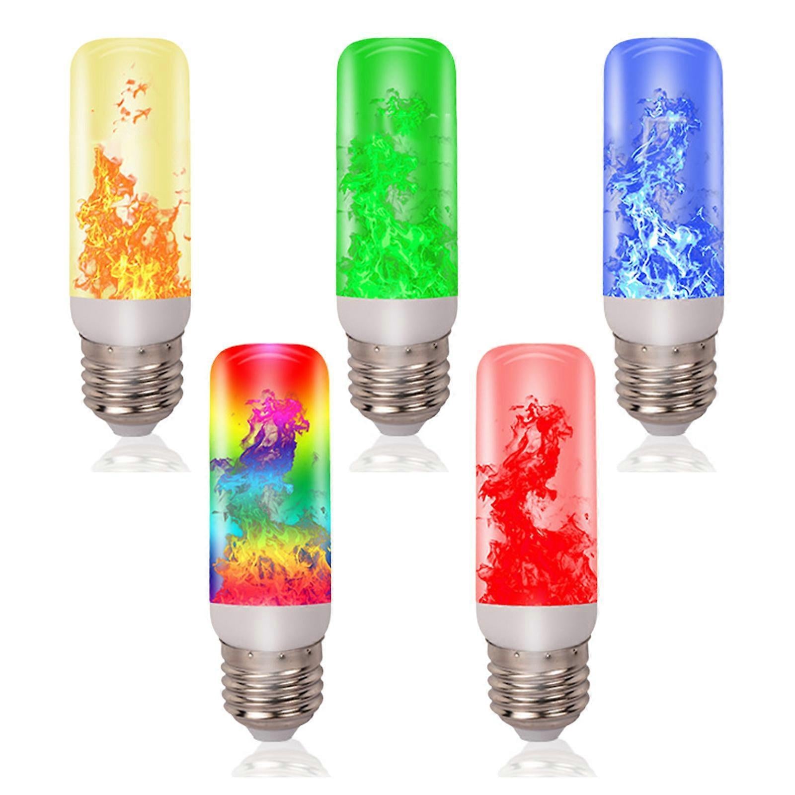 LED Flame Effect Bulb E27 4 Modes Gravity Sensor Flickering Fire Lamp V1263-JX-5511