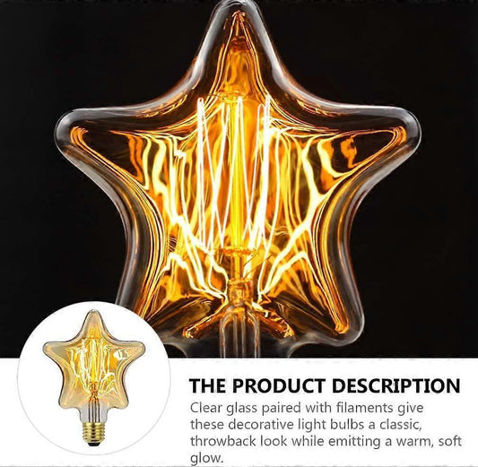 Star Shaped Vintage Edison LED Decorative Art Bulb V1263-JX-5513