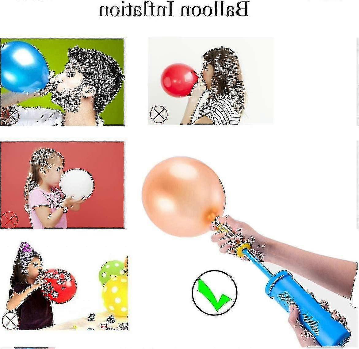2pcs Balloon Pump Manual Hand Air Pump for Balloons V1263-JX-5515