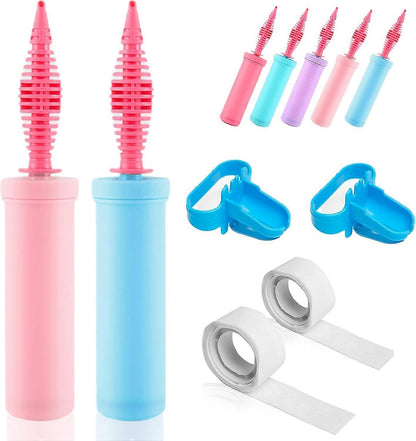2pcs Manual Balloon Pump Hand Air Pump Random Color for Party Balloons V1263-JX-5520