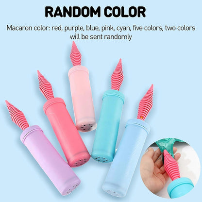 2pcs Manual Balloon Pump Hand Air Pump Random Color for Party Balloons V1263-JX-5520