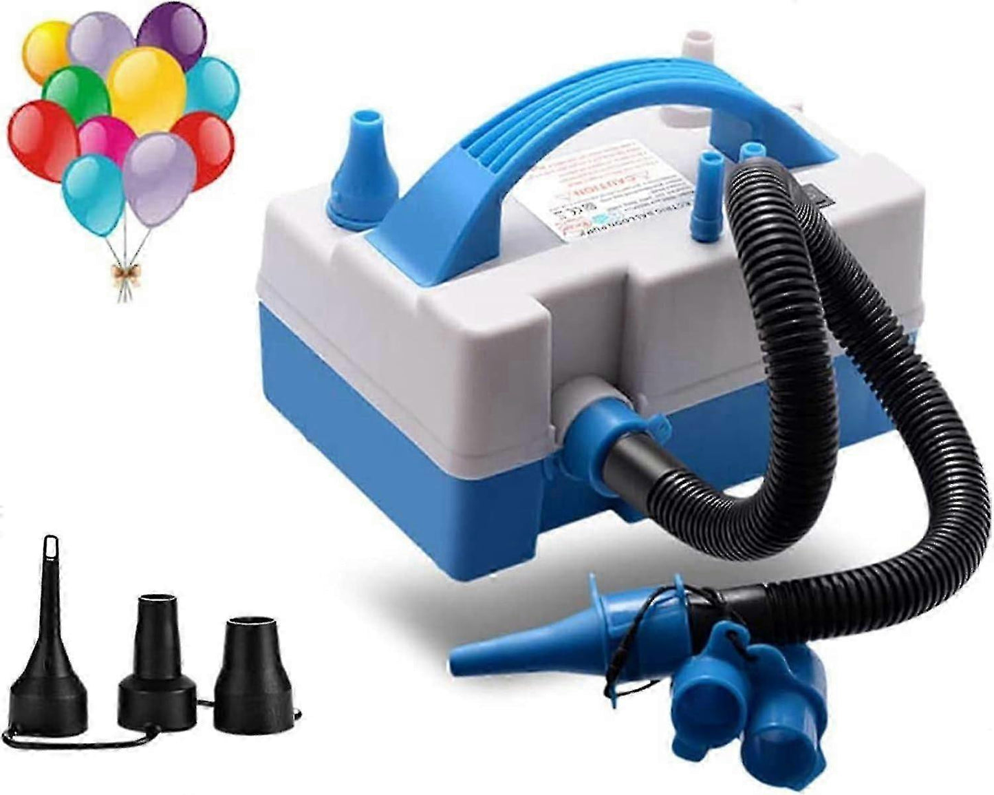 Electric Balloon Pump 600W Double Nozzle Quick Inflator for Balloons Pool Toys V1263-JX-5526