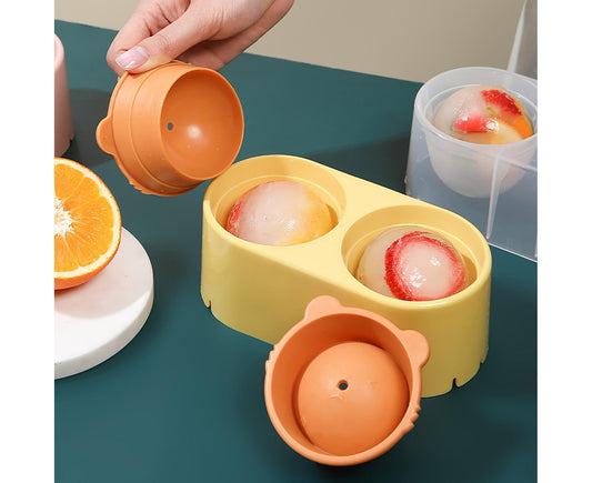 Ice Mould Anti-corrosion Fine Workmanship BPA Free Whiskey Ice Cube Ball DIY Mould for Bar-Yellow V1263-JX-553