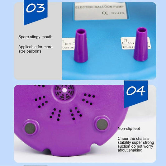 Electric Balloon Pump 900W Portable Air Blower with 4 Nozzles for Decoration V1263-JX-5534
