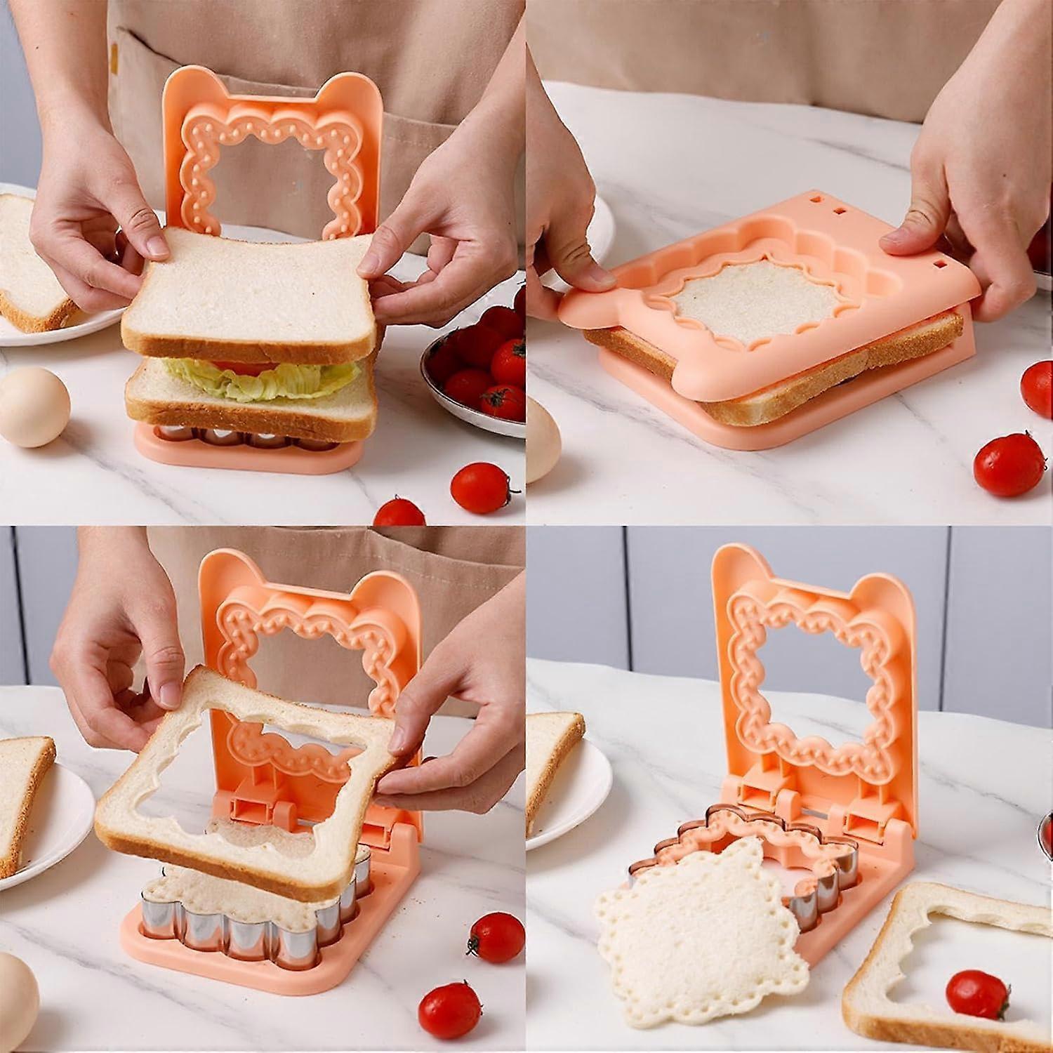 Sandwich Cutter and Sealer Orange Sandwich Maker Moulds for Cookies Dough Pancakes V1263-JX-5537