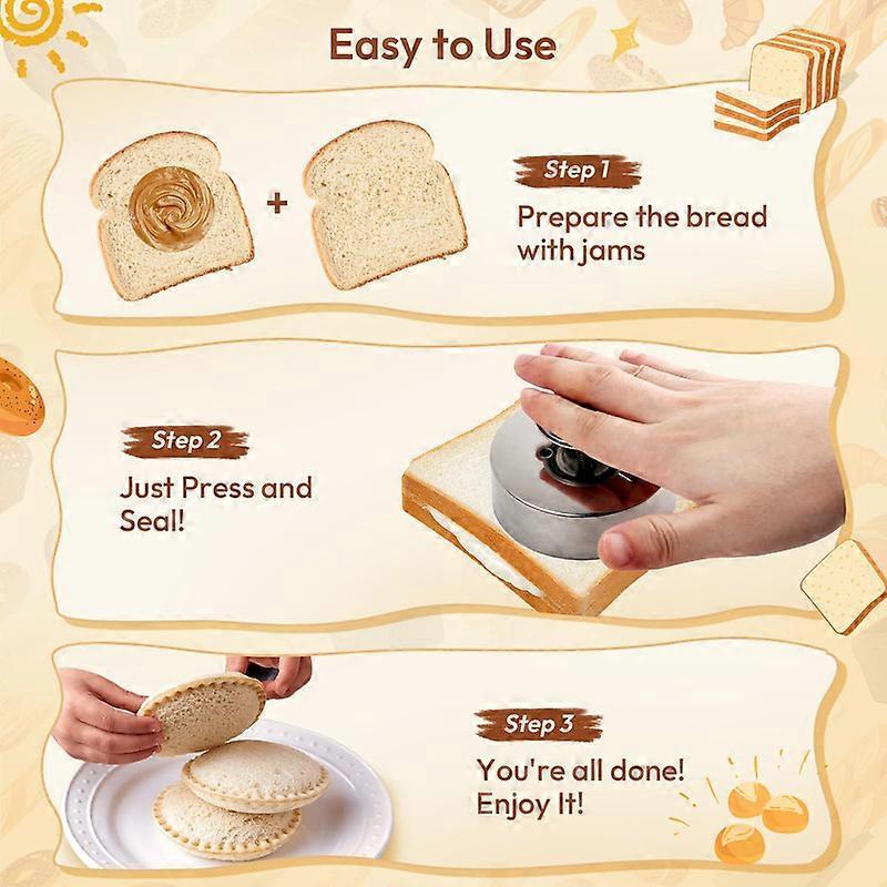 Sandwich Cutter and Sealer Maker for Bread and Sandwiches V1263-JX-5539