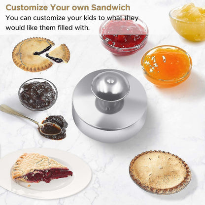 Stainless Steel Round Sandwich Cutter and Sealer for Babies Decruster Maker V1263-JX-5540