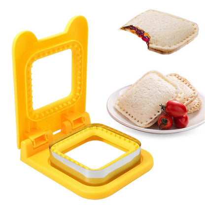 Sandwich Cutter and Sealer Yellow Crustless Bread Pancake Maker for Babies V1263-JX-5542