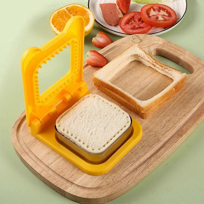Sandwich Cutter and Sealer Yellow Crustless Bread Pancake Maker for Babies V1263-JX-5542
