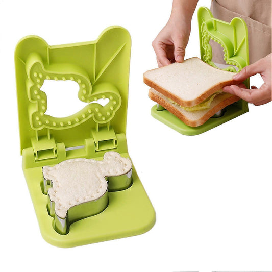 Sandwich Cutter and Sealer Green Sandwich Maker Moulds for Cookies Dough Pancakes V1263-JX-5545