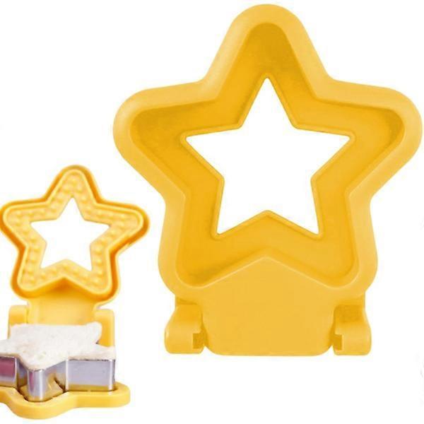 Star Shape Sandwich Cutter Yellow Biscuit Bread Cutter for Babies V1263-JX-5547