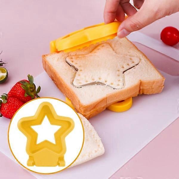 Star Shape Sandwich Cutter Yellow Biscuit Bread Cutter for Babies V1263-JX-5547