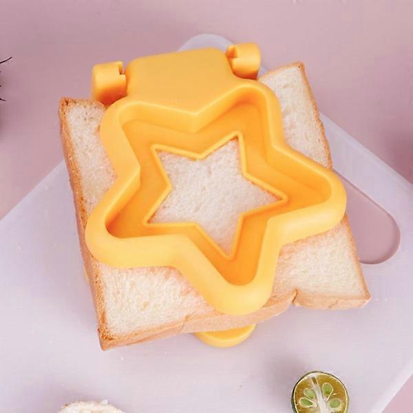 Star Shape Sandwich Cutter Yellow Biscuit Bread Cutter for Babies V1263-JX-5547