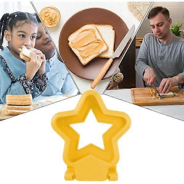 Star Shape Sandwich Cutter Yellow Biscuit Bread Cutter for Babies V1263-JX-5547