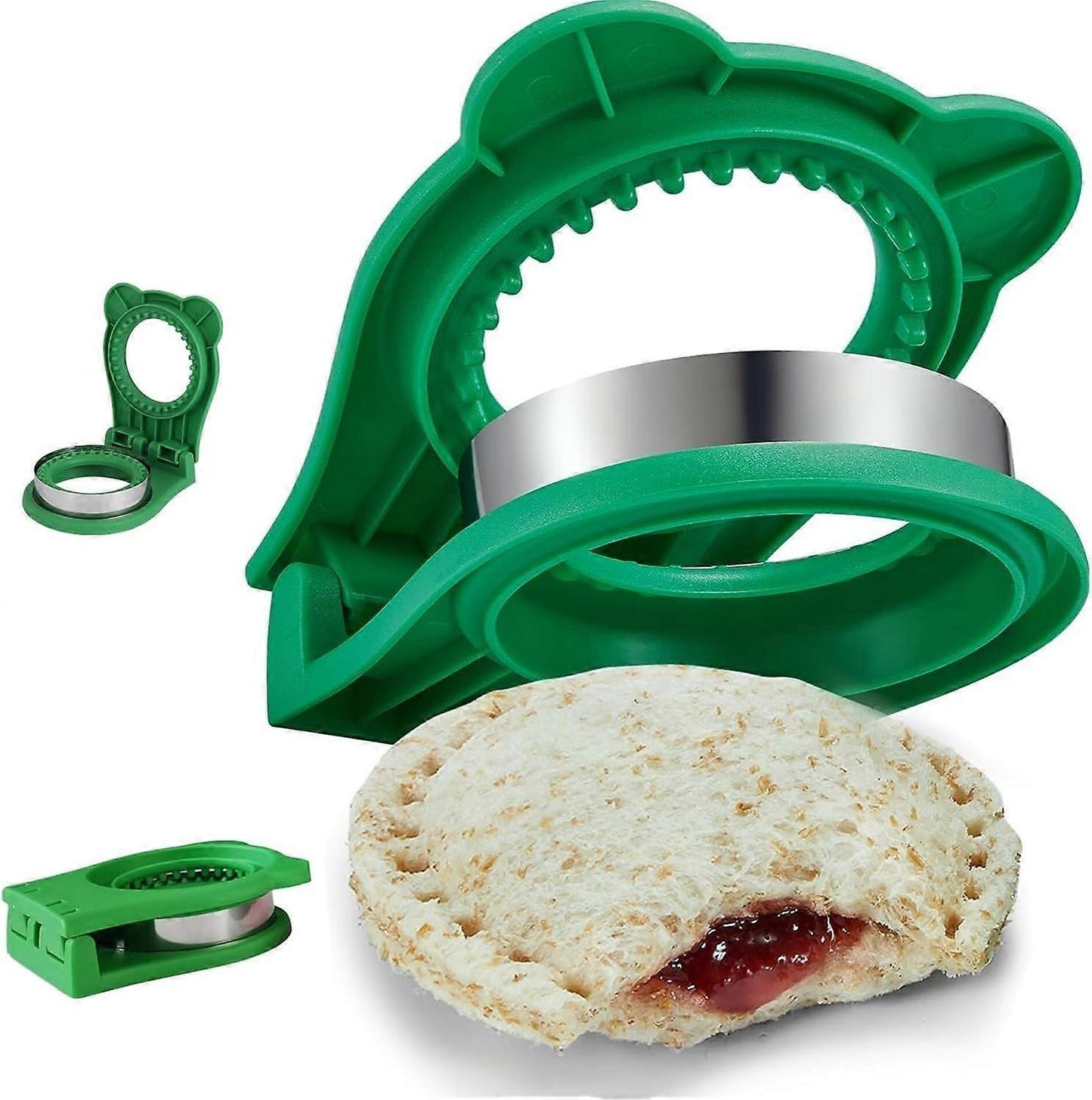 Green Sandwich Cutter and Sealer Stainless Steel Decruster Bread Maker for Babies V1263-JX-5549
