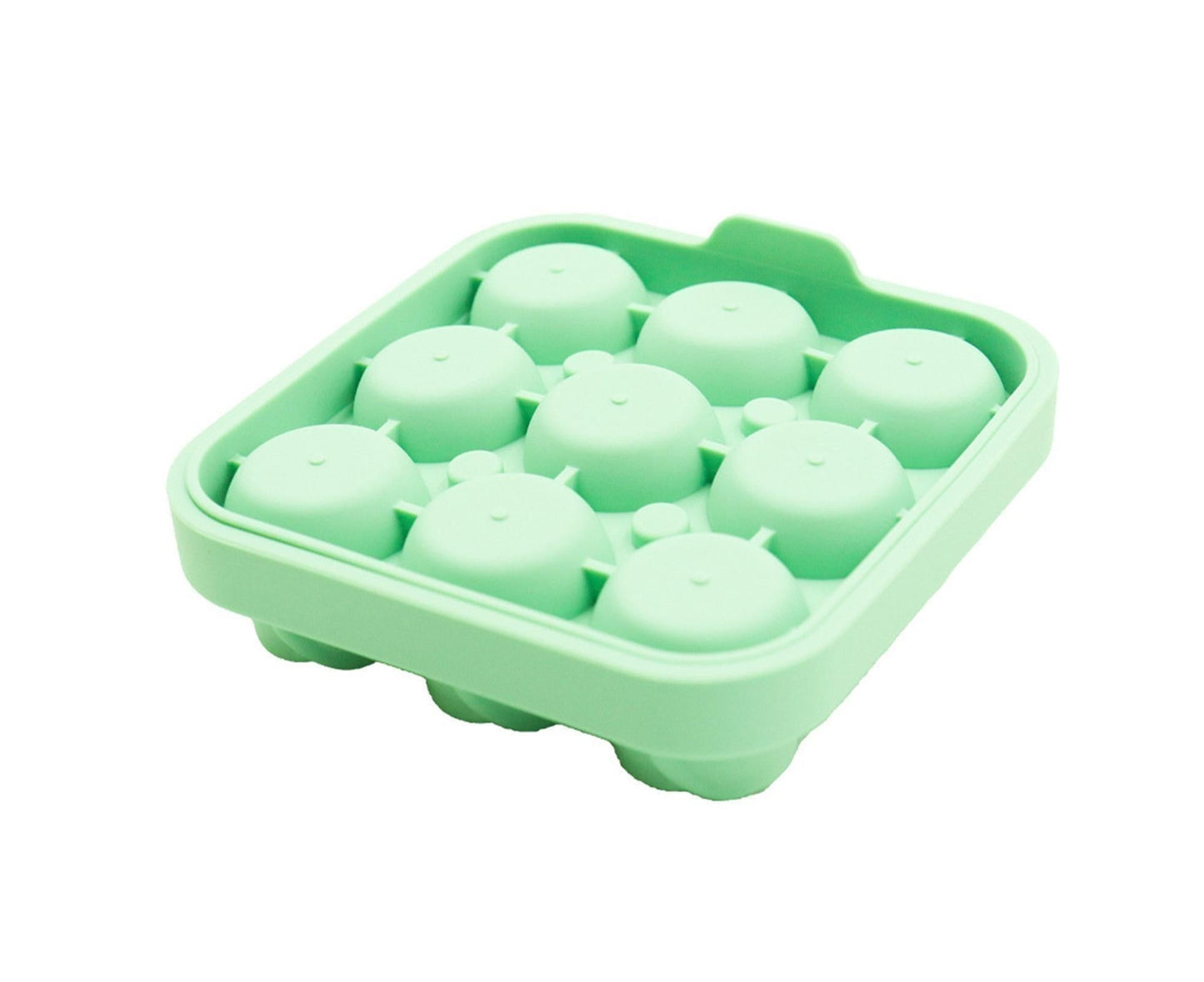 Ice Cube Mold Rose Shape Easy to Release Silicone Removable Lid Ice Tray for Whiskey-Green V1263-JX-555