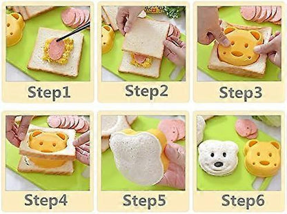 Bear Shape Sandwich Cutter Mold Bread Maker for Babies Lunch V1263-JX-5551